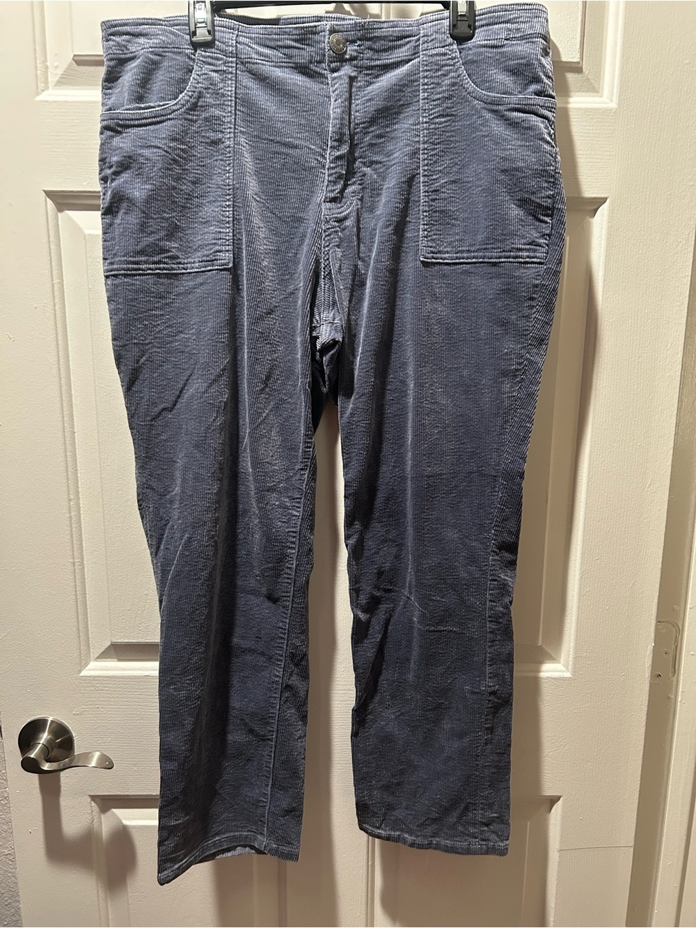 Kut From The Kloth Reese Corduroy Straight Leg Jeans in Slate Blue Size 18